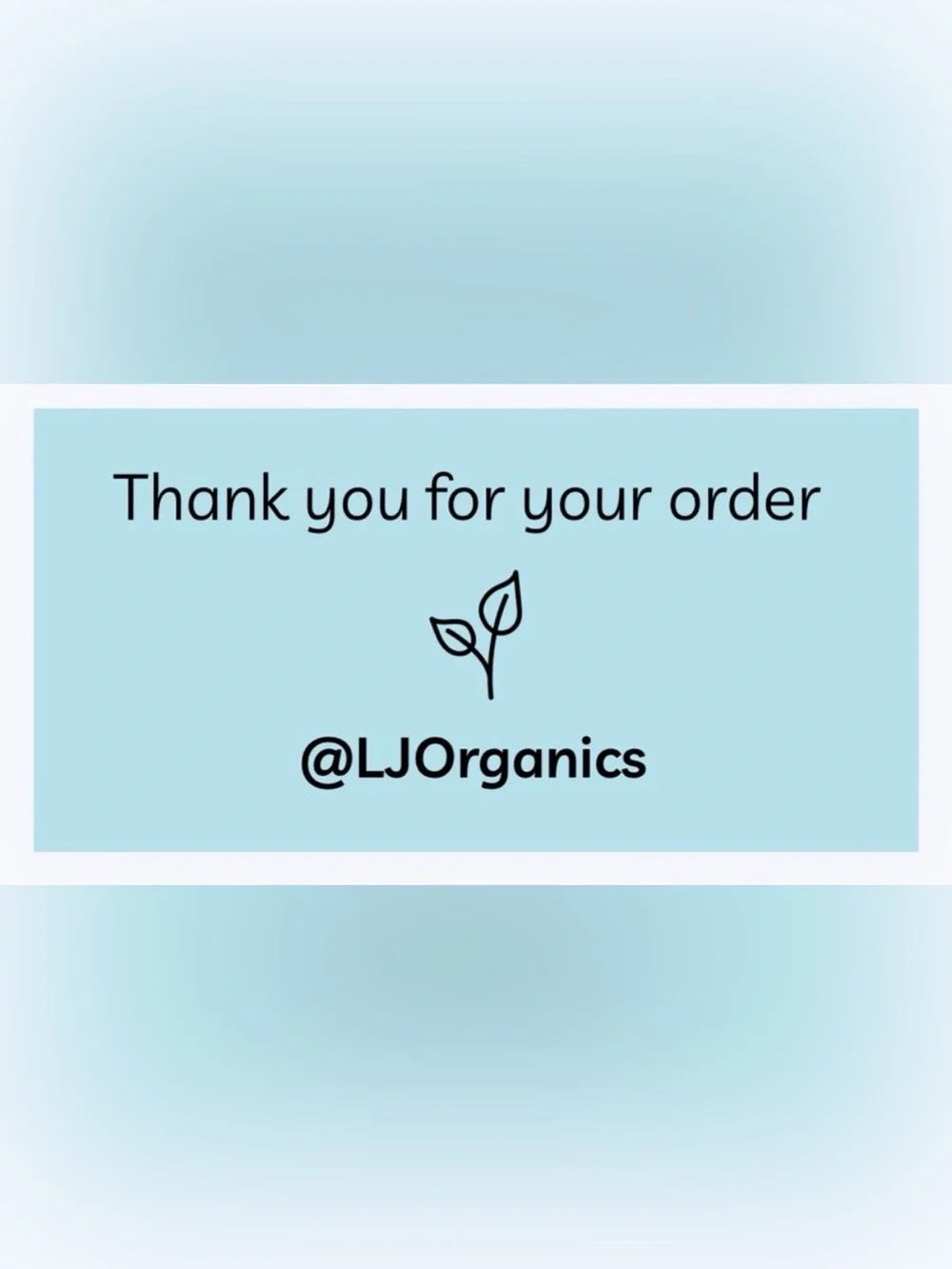 50 CUSTOM STICKERS - 2” x 1” - THANK YOU FOR YOUR ORDER - W/ CLOSET NAME - BLUE
